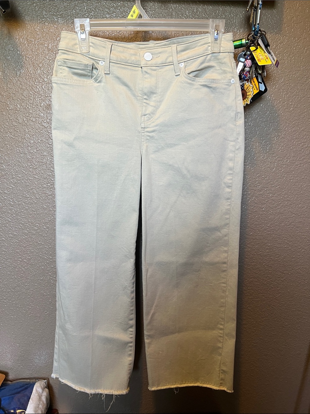 NYDJ Women’s Wide-Leg Jeans in Light Beige